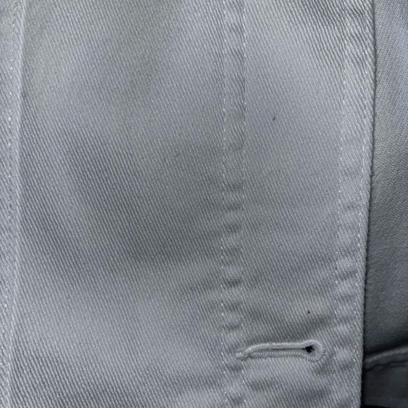 Garage sale price due to stains/spots.  Ralph Lauren white denim jacket size L - Picture 10 of 14